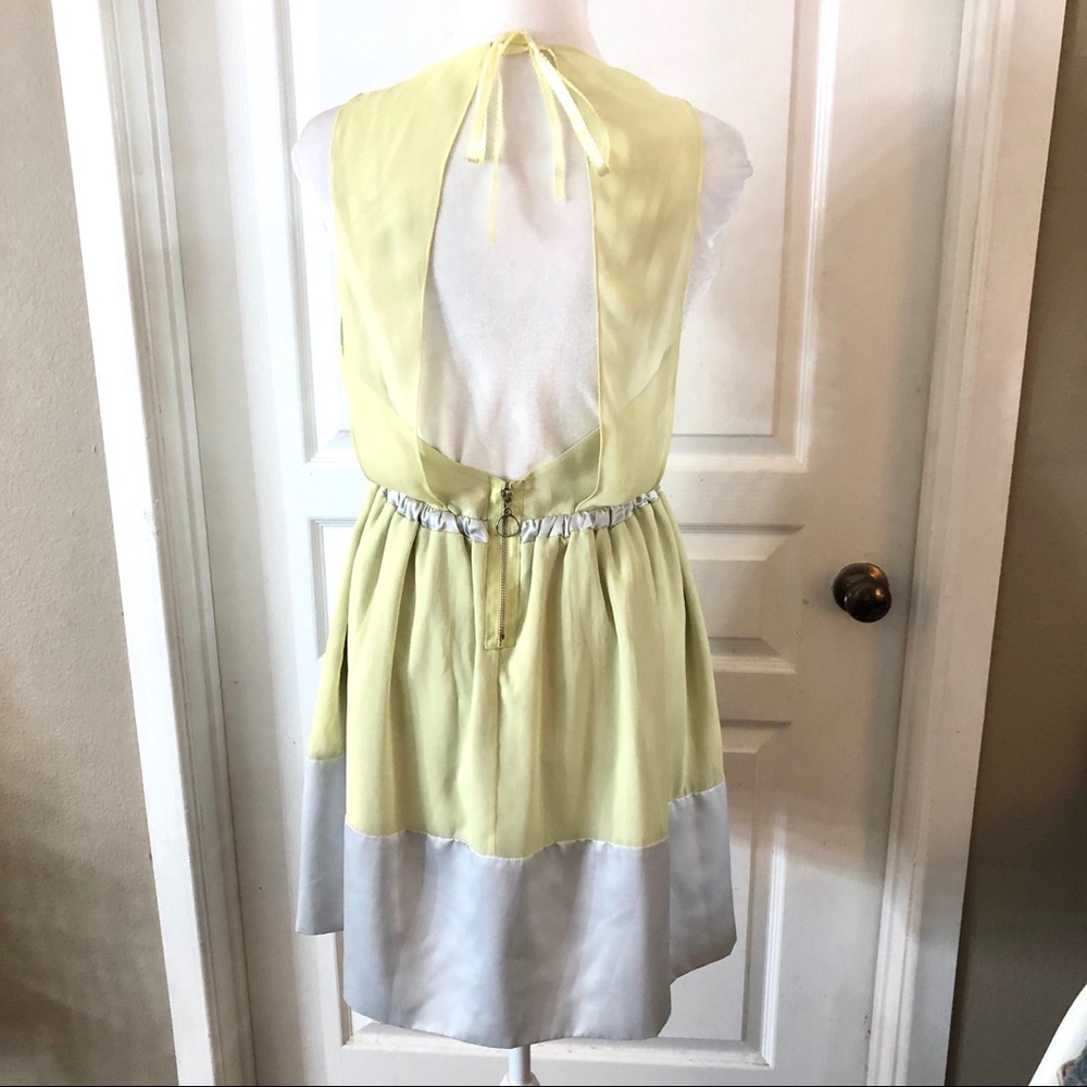 Bcbgeneration Open Back Light Yellow And Gray Dre… - image 4